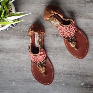 Steve Madden Beaded Embroidered Sandals